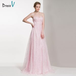 Pearl pink long A-line bridesmaid dress sweetheart pleats sequins off the shoulder bridesmaid dress wedding party dress